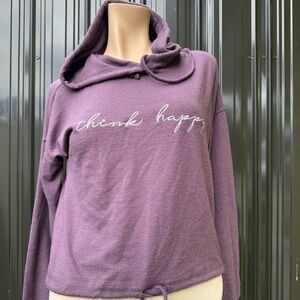 Purple Women's Hoodie with Positive Message